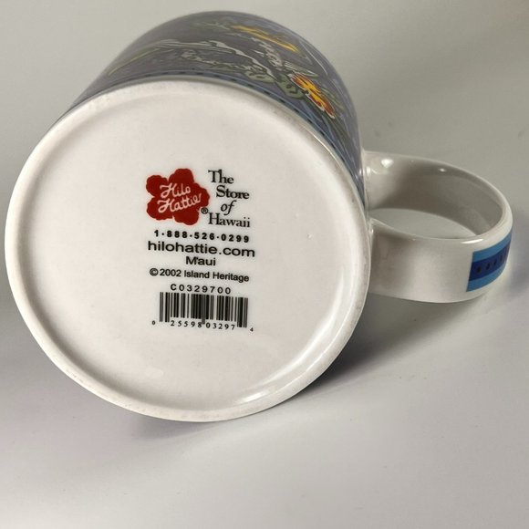 Vtg Hilo Hattie Hawaii Whale Hibiscus Ceramic Coffee Tea Cup Mug Souvenir - Picture 7 of 14